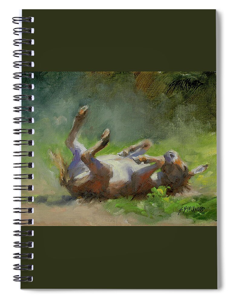 Doney Spiral Notebook featuring the painting Rock'n Roll by Susan Blackwood