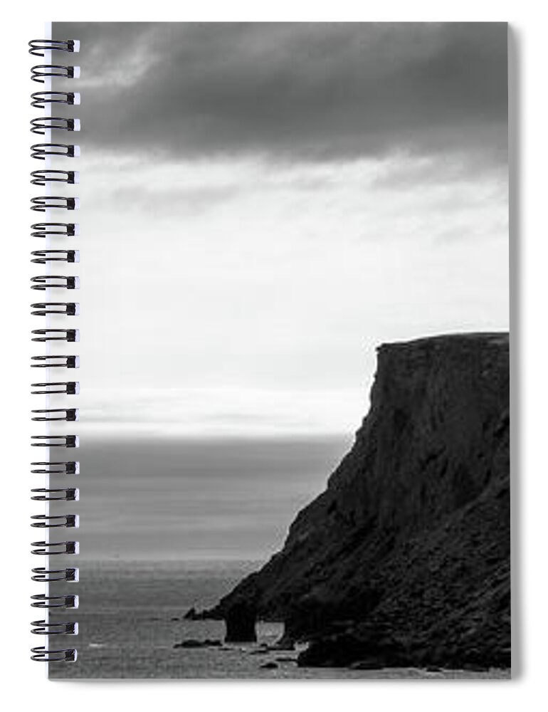 Iceland Spiral Notebook featuring the photograph Rocks in the ocean, Iceland by Delphimages Photo Creations