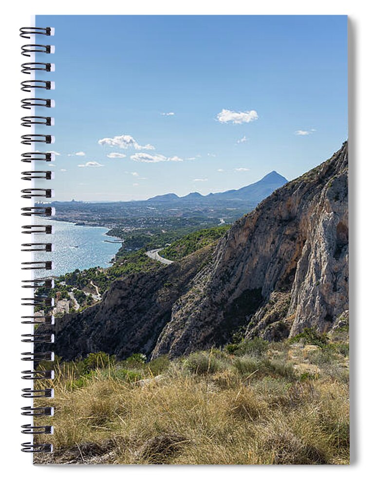 Mediterranean Coast Spiral Notebook featuring the photograph Rocks of Mascarat, Sierra Helada and Benidorm by Adriana Mueller