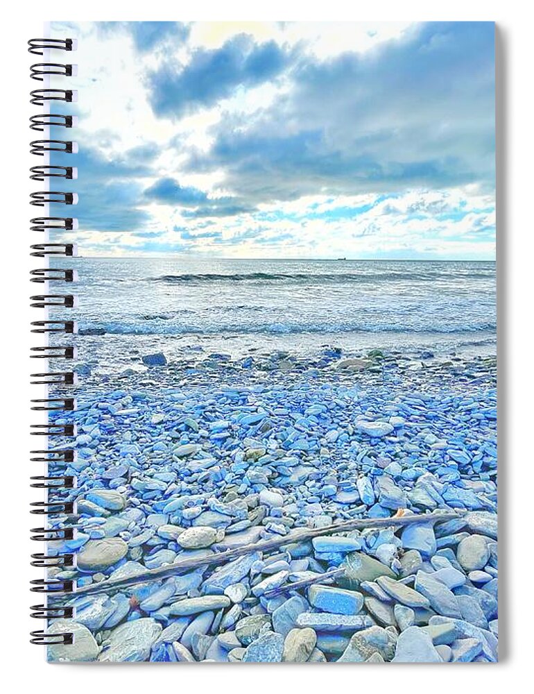 Bay Spiral Notebook featuring the photograph Rocks of pastel by Maya Mey Aroyo