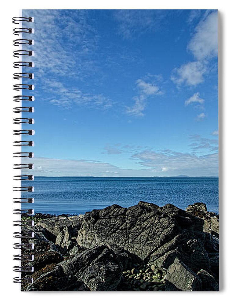 Milovaig Spiral Notebook featuring the photograph Rocky Beach at Milovaig by Chris Thaxter