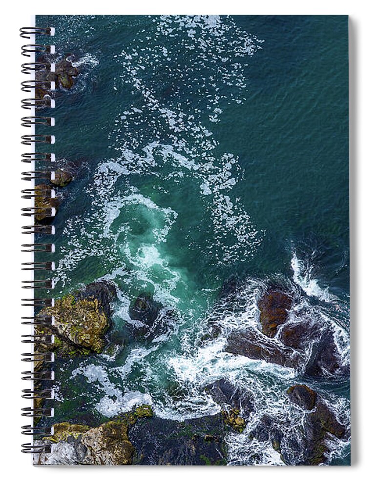 Coastline Spiral Notebook featuring the photograph Rocky Coast by JBK Photo Art