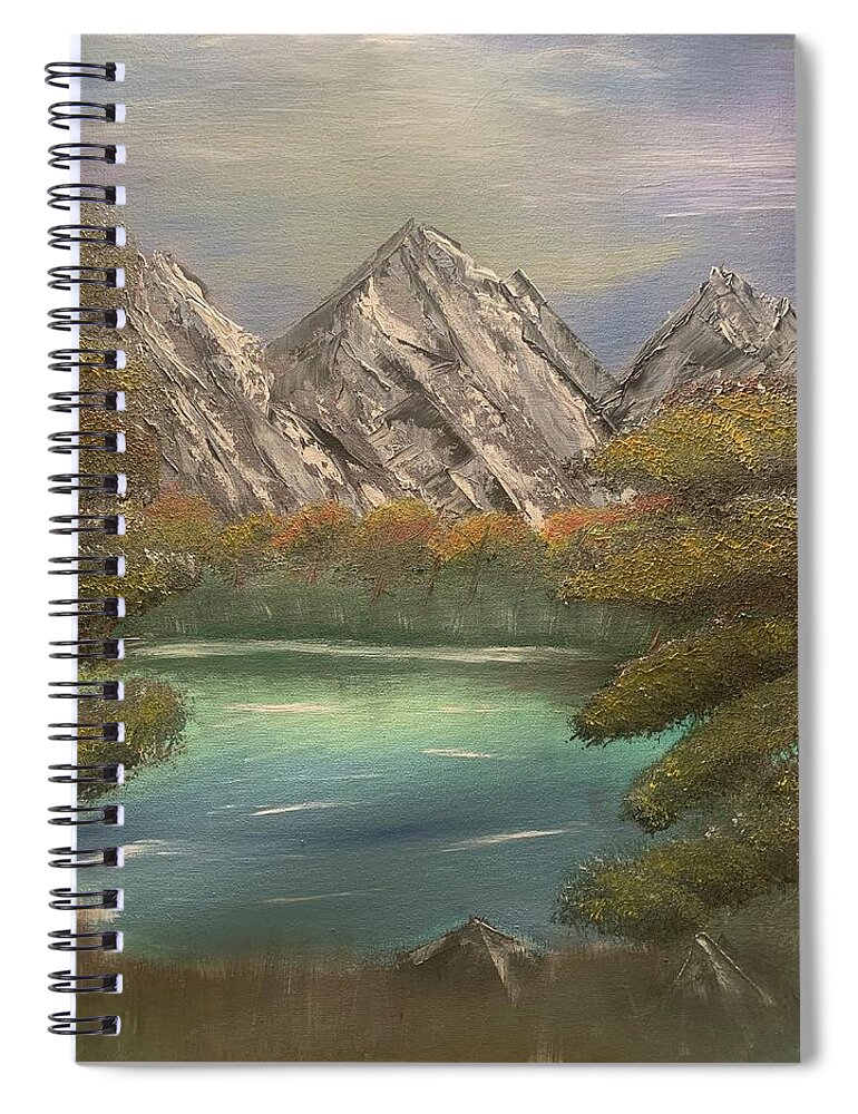 Mountains Spiral Notebook featuring the painting Rocky Mountain Dreams by Lisa White