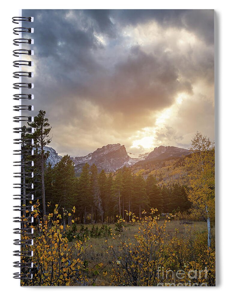 Rocky Mountain Spiral Notebook featuring the photograph Rocky Mountain Sunset by Terri Cage