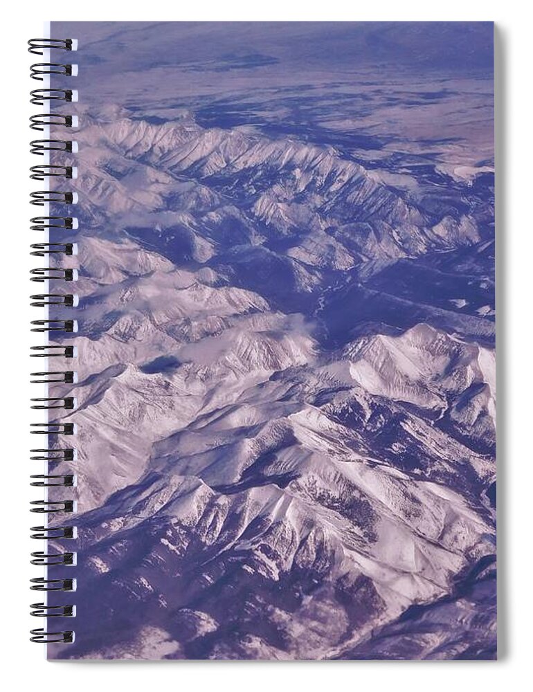 - Rocky Mountains Spiral Notebook featuring the photograph - Rocky Mountains by THERESA Nye