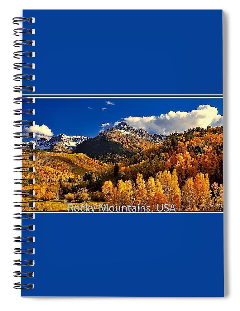 Rocky Mountains Spiral Notebook featuring the photograph Rocky Mountains, USA by Nancy Ayanna Wyatt