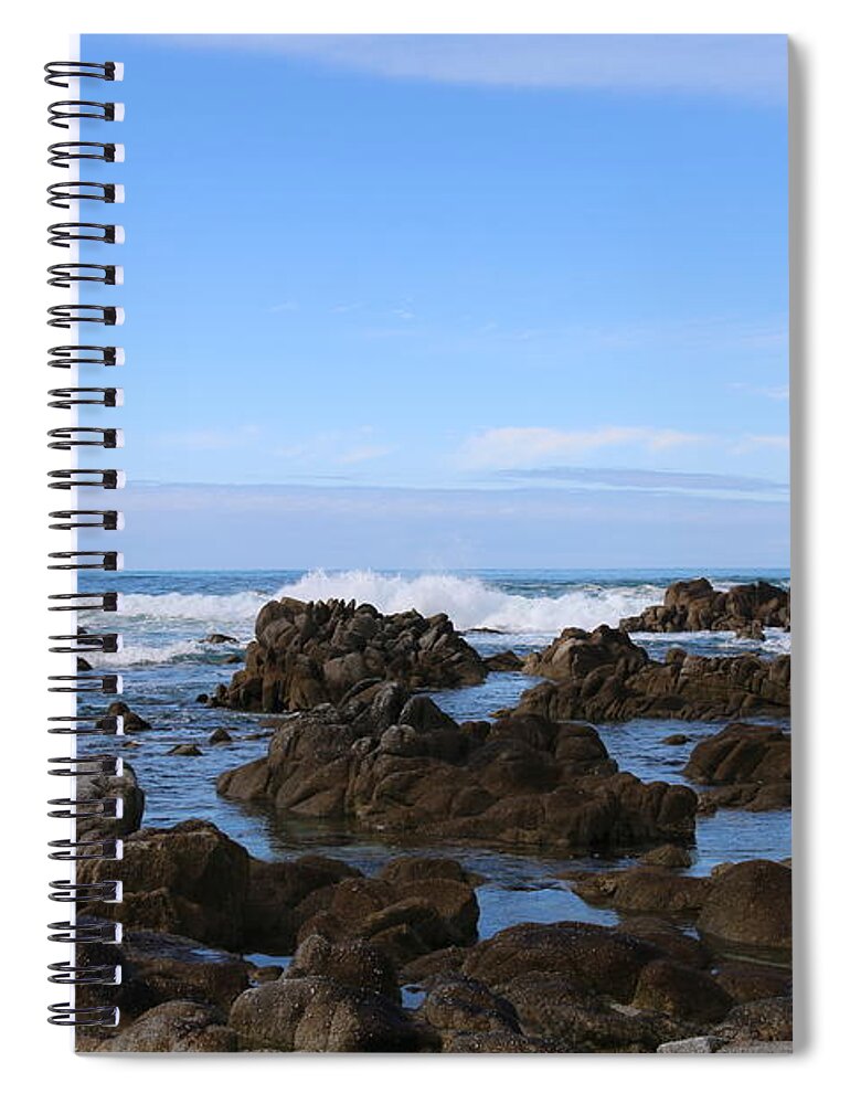Pacific Grove Spiral Notebook featuring the photograph Rocky Sea View by Christy Pooschke