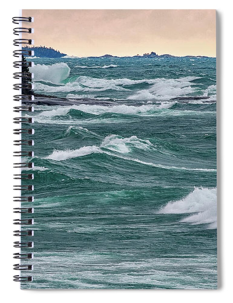 Water Spiral Notebook featuring the photograph Rollers by Doug Gibbons