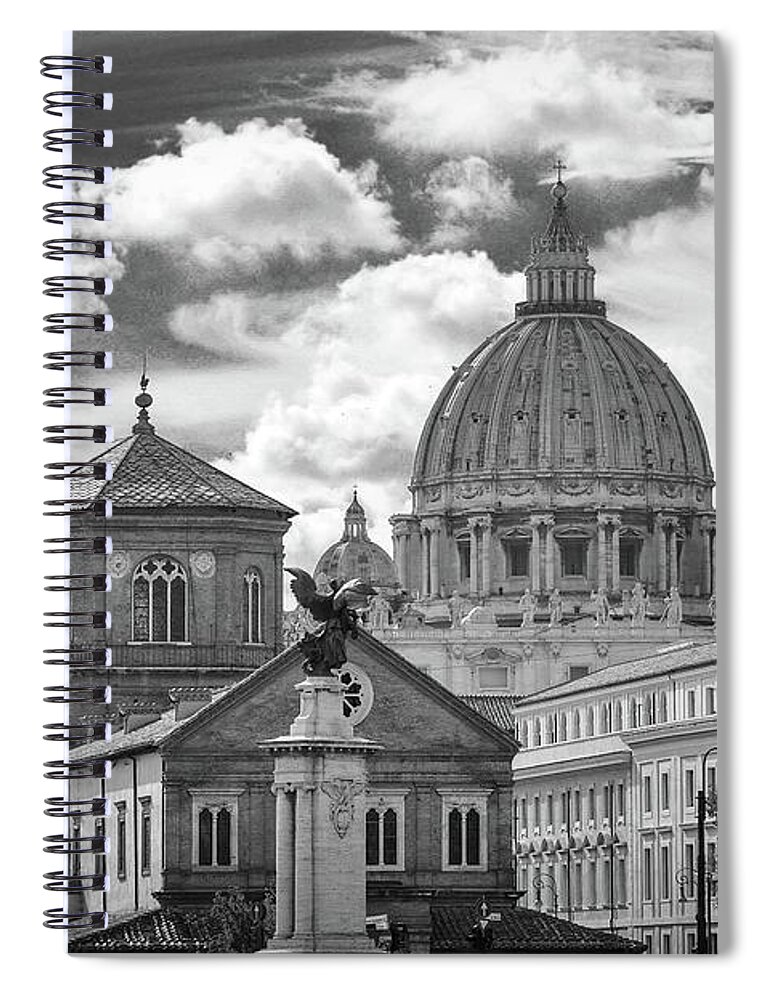 Roman Skyline Spiral Notebook featuring the photograph Roman Skyline by Rebecca Herranen
