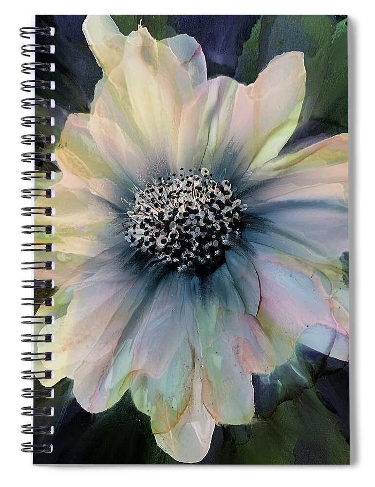 Floral Spiral Notebook featuring the painting Romance by Bonny Butler