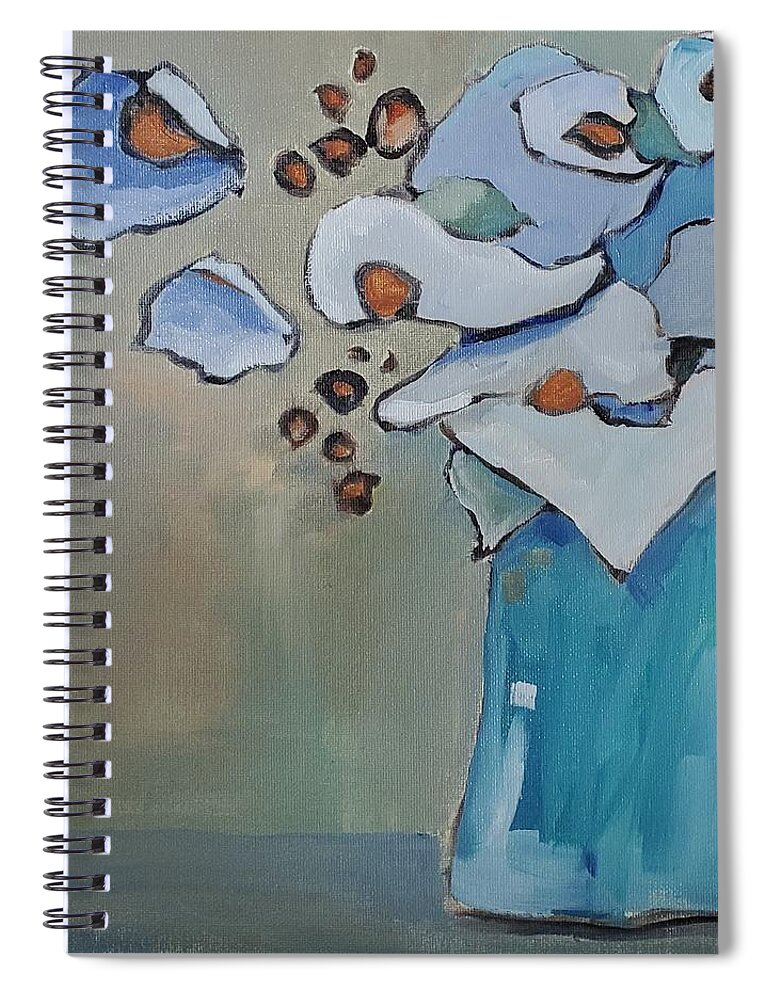 Still Life Spiral Notebook featuring the painting Romance on the Beach by Sheila Romard