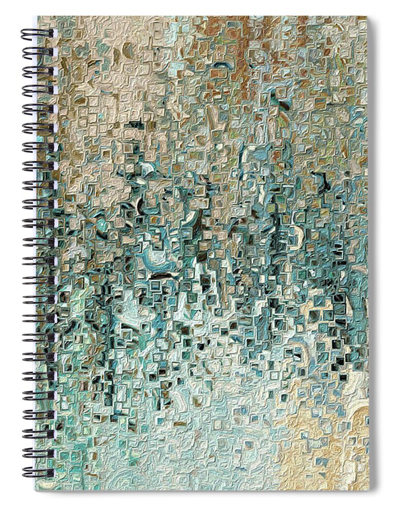 Romans; Beige Spiral Notebook featuring the painting Romans 8 39. Revealed In Jesus by Mark Lawrence