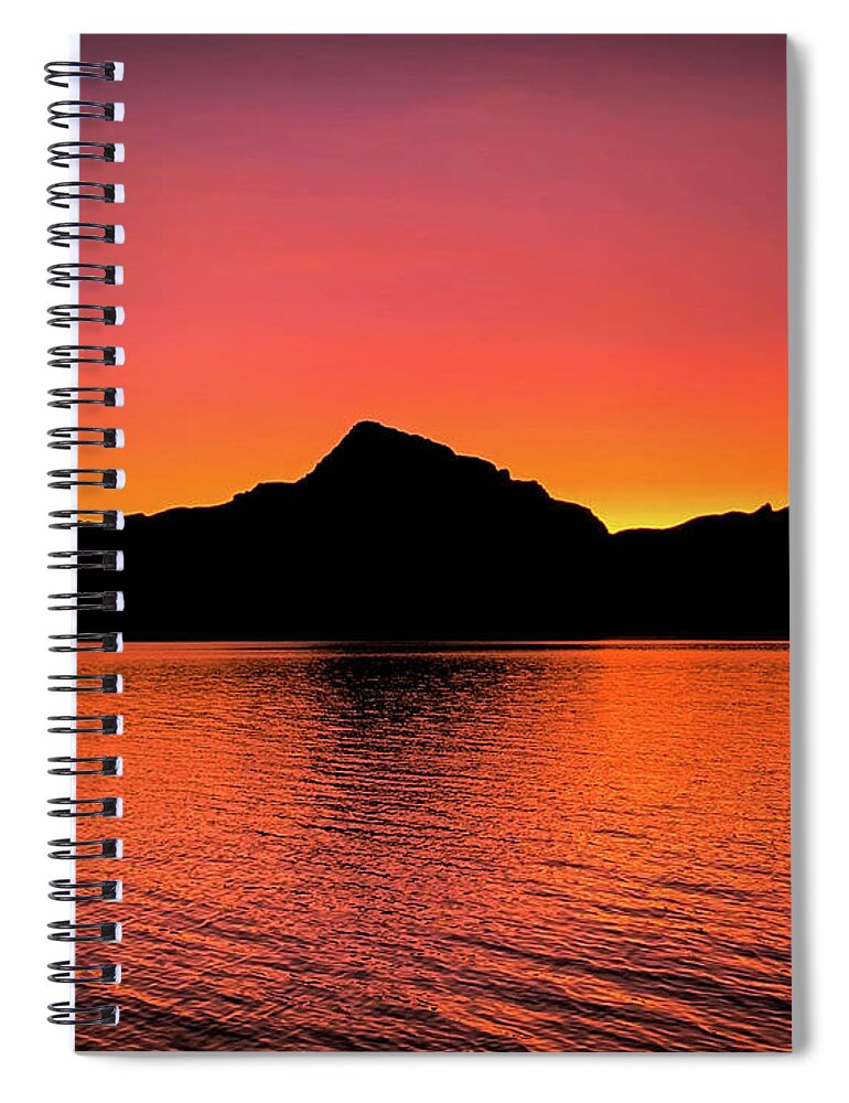 Lake Powell Spiral Notebook featuring the photograph Romantic Powell Sunset by Bradley Morris