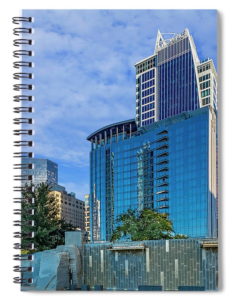 Charlotte Spiral Notebook featuring the digital art Romare Bearden Park 6 by SnapHappy Photos