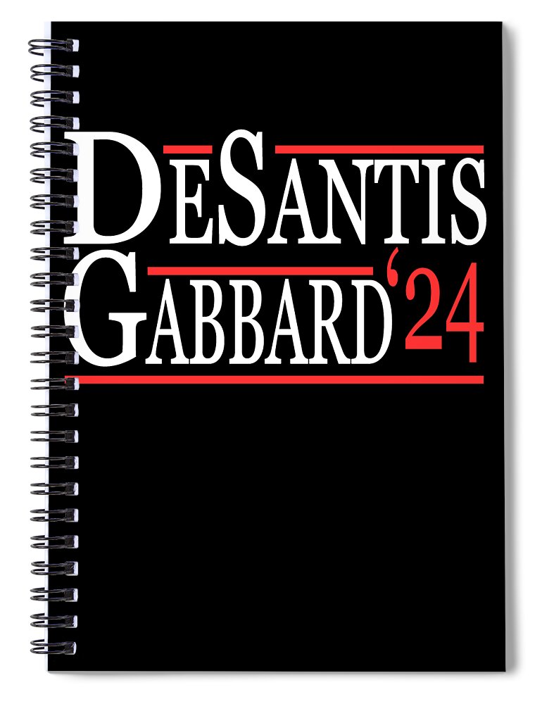 Republican Spiral Notebook featuring the digital art Ron Desantis Tulsi Gabbard 2024 by Flippin Sweet Gear