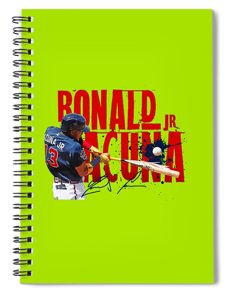 Ronald Acuna Jr Spiral Notebook by Willie L Moore - Pixels