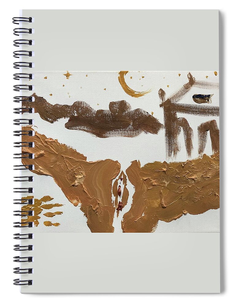 Tamar Spiral Notebook featuring the painting Rooftop Fallout by Bethany Beeler