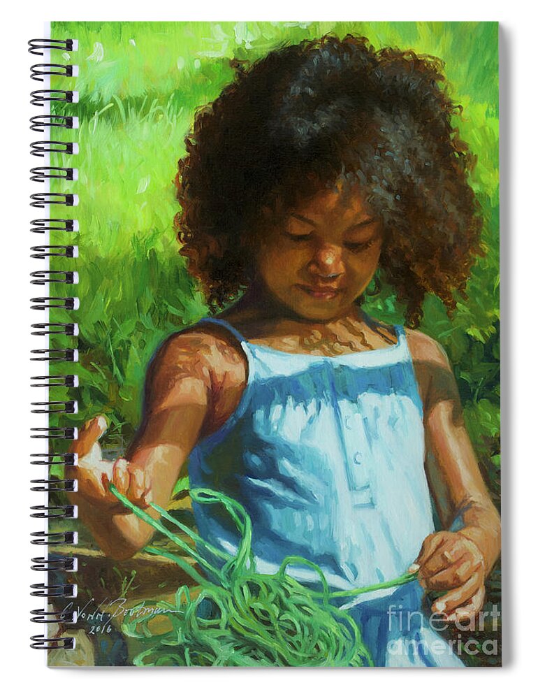Rope Spiral Notebook featuring the painting Rope by Colin Bootman