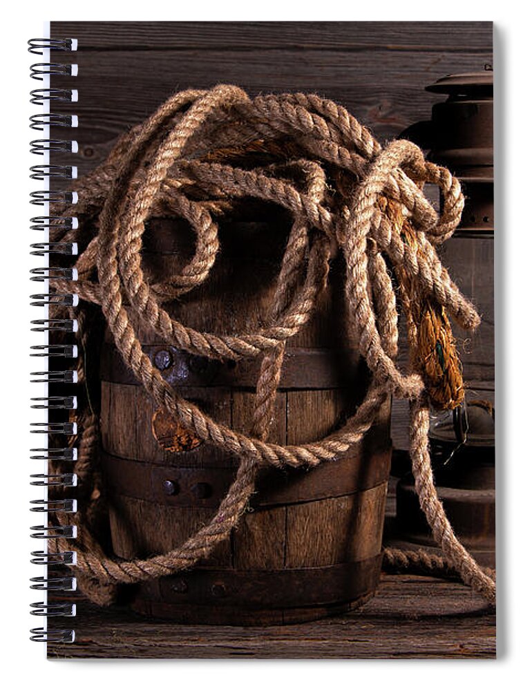 Twine Spiral Notebook featuring the photograph Rope Jumble Still Life by Tom Mc Nemar
