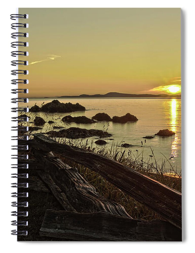 Rosario Spiral Notebook featuring the photograph Rosario Park Sunset by Tony Locke