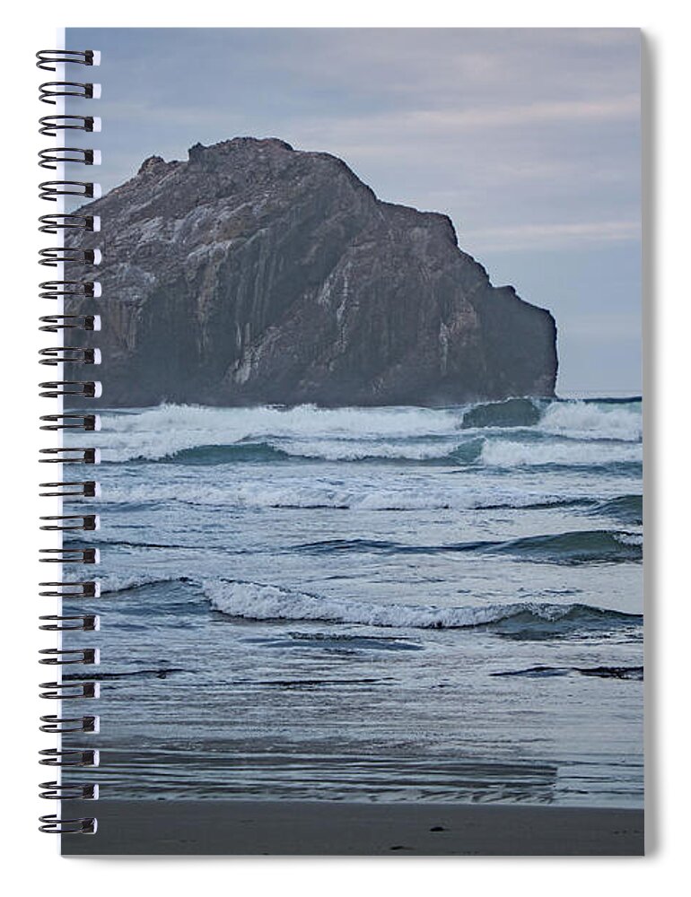 2018 Spiral Notebook featuring the photograph Rough Seas by Gerri Bigler