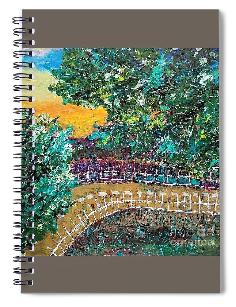  Spiral Notebook featuring the painting Round the Bend by Mark SanSouci
