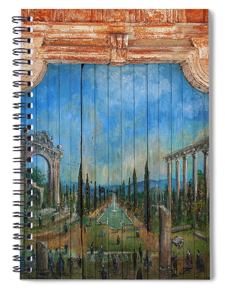 Roussillon Spiral Notebook featuring the photograph Roussillon Door Painting by Bob Phillips