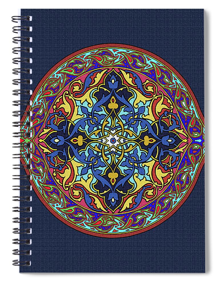 Carpet Spiral Notebook featuring the digital art Royal Carpet of Isfahan by Mehran Akhzari