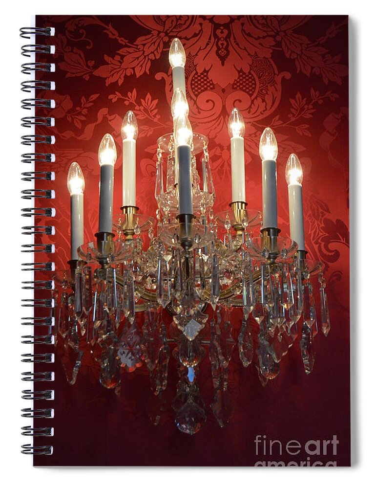 Chandelier Spiral Notebook featuring the photograph Royal Chandelier by Thomas Schroeder