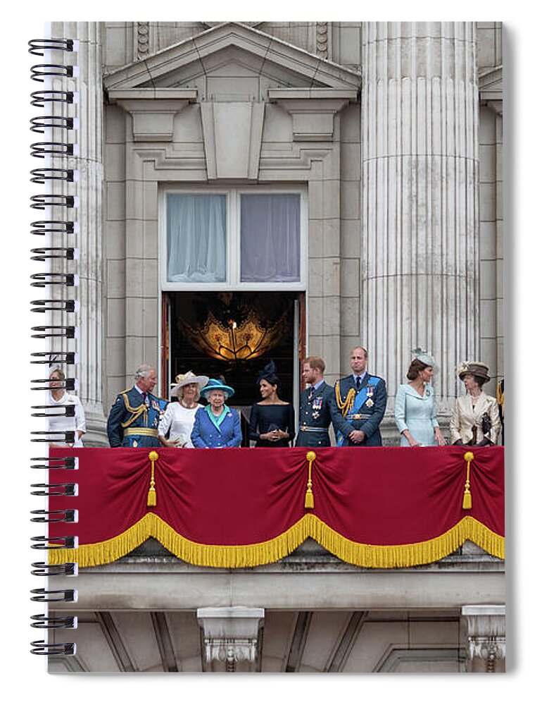 Raf Spiral Notebook featuring the photograph Royal Family for RAF 100 by Andrew Lalchan