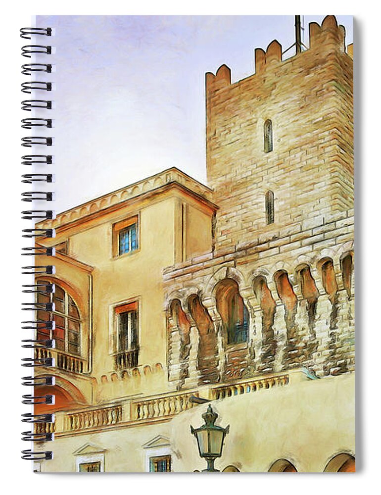 Royal Palace Spiral Notebook featuring the photograph Royal Palace, Monaco Monte Carlo by Tatiana Travelways