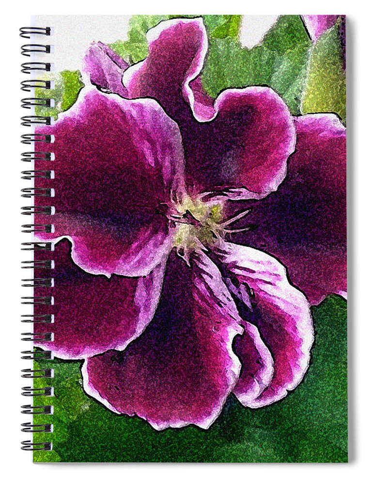 Flower Spiral Notebook featuring the digital art Royalty by Vallee Johnson