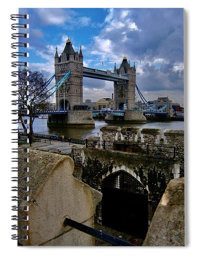 London Spiral Notebook featuring the photograph Royalty's View of London Bridge by Tanya White