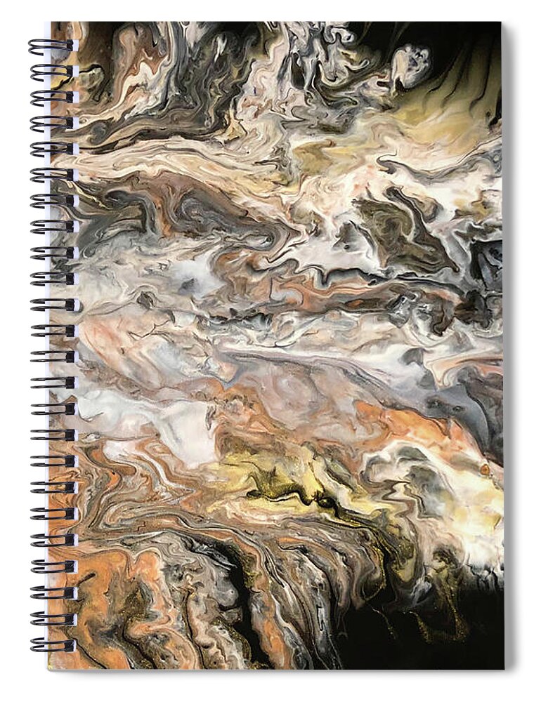 Acrylic Spiral Notebook featuring the painting Rs2021-0003 by Rick Stringer