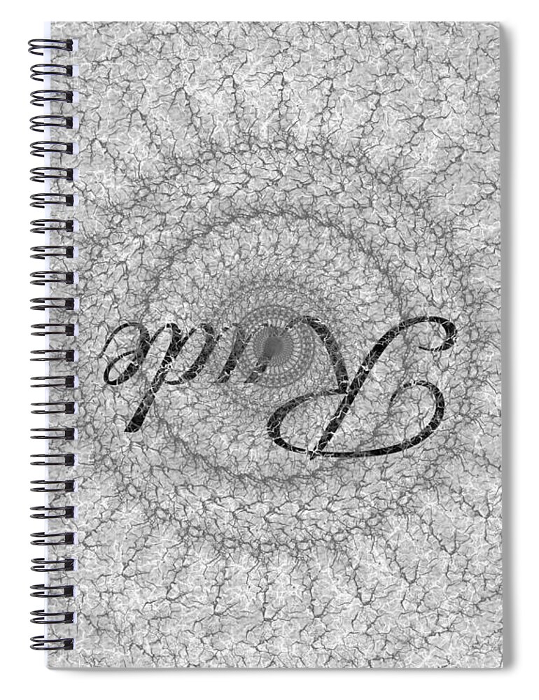 Words Spiral Notebook featuring the digital art Rude 001 by Faa shie