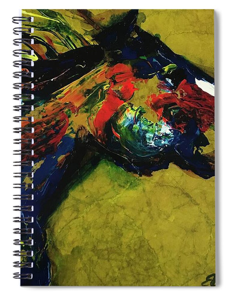 Horses Spiral Notebook featuring the painting Running Horse by Elaine Elliott