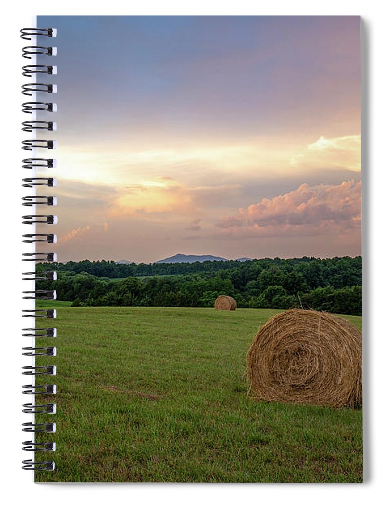 Farm Spiral Notebook featuring the photograph Rural Sunset by Brian Kamprath