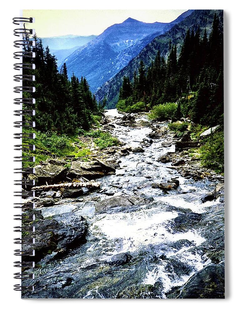  Spiral Notebook featuring the photograph Rush by Gordon James