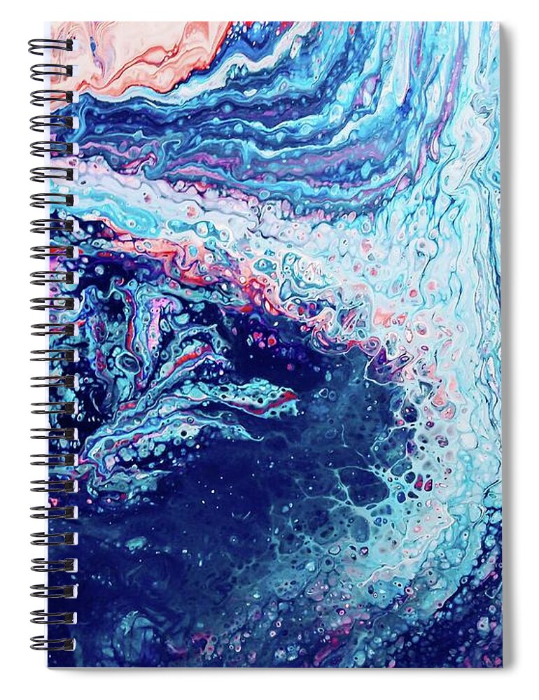 Water Spiral Notebook featuring the painting Rushing Waters by Anna Adams