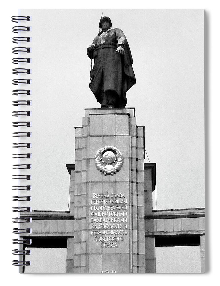 Berlin Spiral Notebook featuring the photograph Russian Soldier Monument, Berlin by Jerry Griffin
