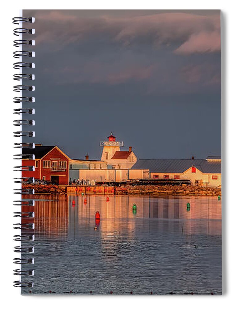 Pei Spiral Notebook featuring the photograph Rustico Harbor in the Summer Golden Hour by Marcy Wielfaert