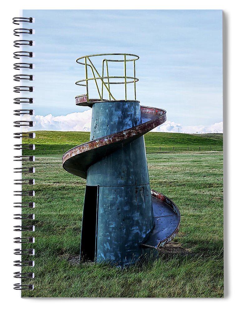 Slide Spiral Notebook featuring the photograph Rusty Spiral Slide by Trever Miller