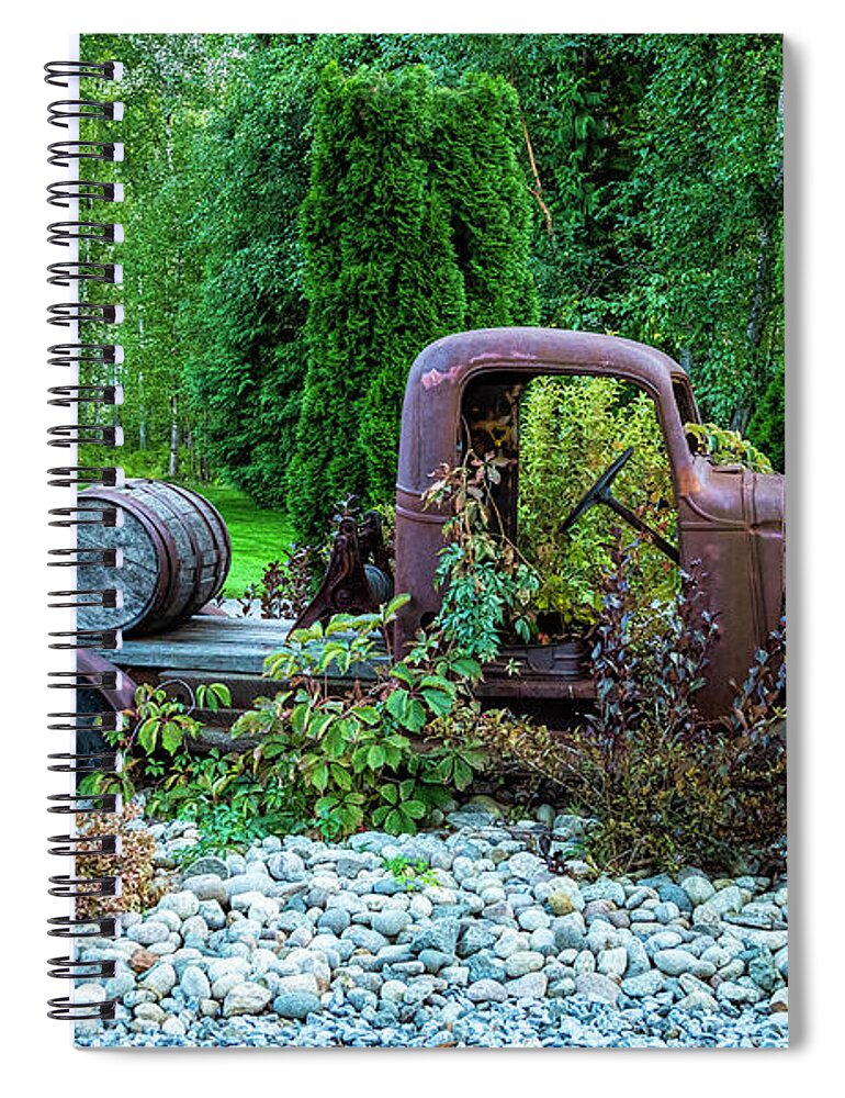 Rusty Spiral Notebook featuring the photograph Rusty The Truck by Pamela Dunn-Parrish