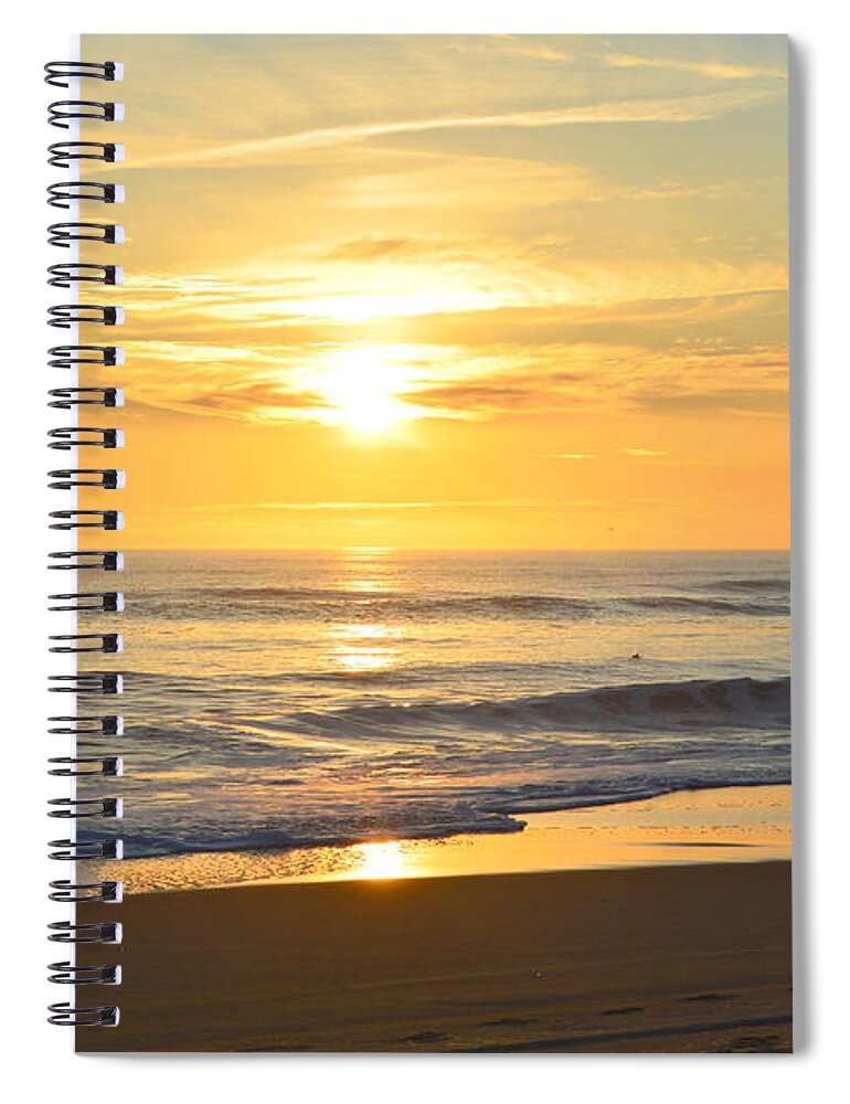 Obx Sunrise Spiral Notebook featuring the photograph S Nags Head mp 17.5 by Barbara Ann Bell