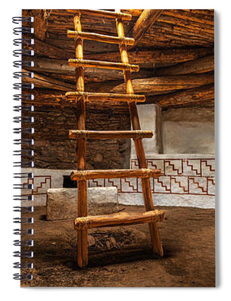 Kiva Spiral Notebook featuring the photograph Sacred Space by Peter Boehringer