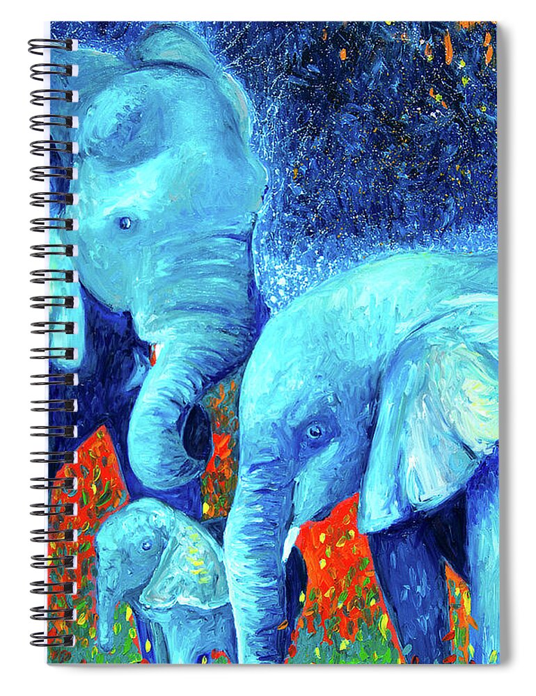  Spiral Notebook featuring the painting Safe by Chiara Magni