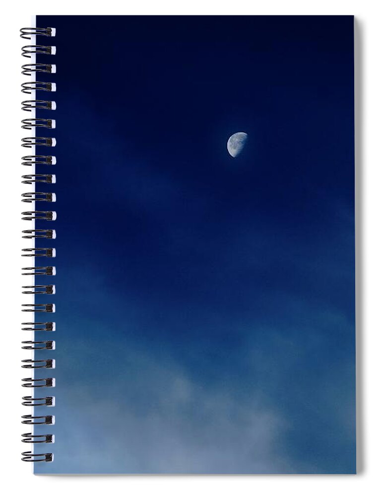 Symbolism Spiral Notebook featuring the photograph Sagitarrius Waning in Deep Blue by Judy Kennedy