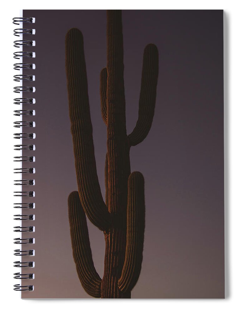 Saguaro Spiral Notebook featuring the photograph Saguaro 2 by Melisa Elliott