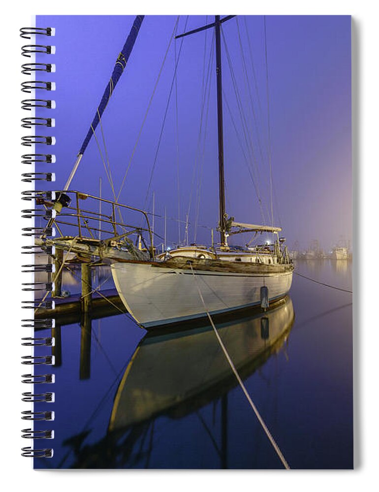 Sailboat Spiral Notebook featuring the photograph Sailboat Blues by Christopher Rice