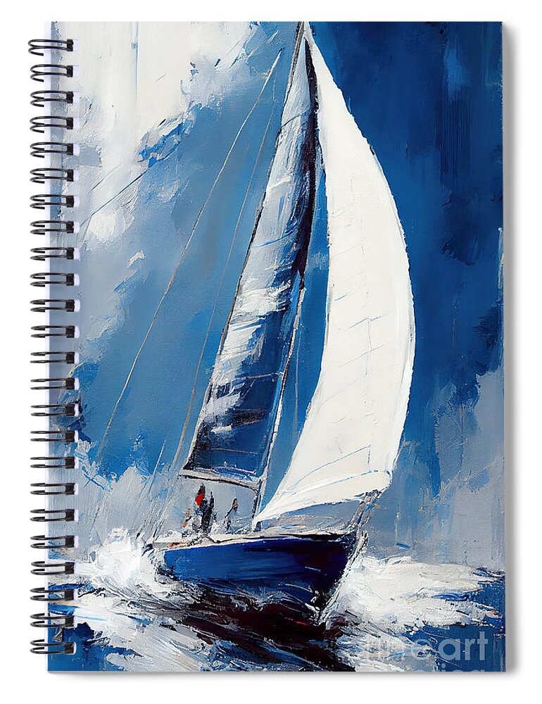 Sailboat Spiral Notebook featuring the photograph Sailboat Series 102823_a by Carlos Diaz